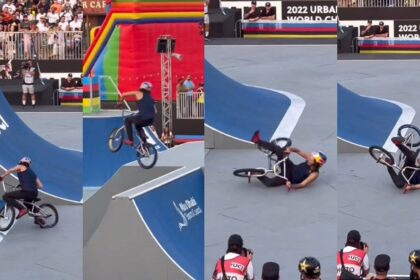 EN VIDEO | La peligrosa caída que sufrió Daniel Dhers en las finales del Mundial BMX en Abu Dhabi|