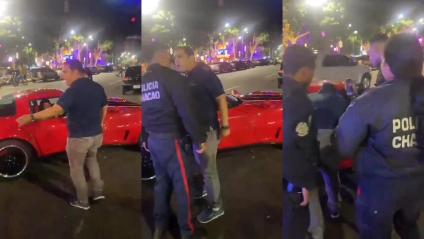 EN VIDEO | Hombre en supuesto estado de ebriedad arremetió contra funcionarios de Polichacao