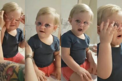 EN VIDEO | Lucha para no ponerse unos lentes pero al hacerlo su cara de emoción se vuelve viral