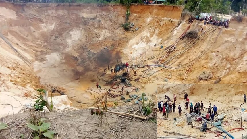 GRAN SABANA: Nuevo derrumbe en la mina del video viral del 12Nov dejó varios desaparecidos, ya encontraron cinco cuerpos