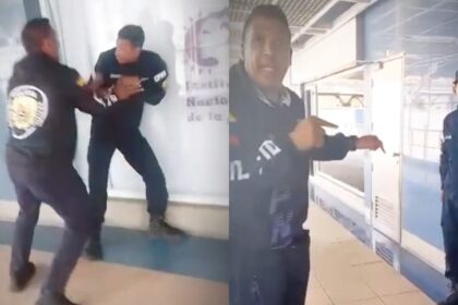 Filtran detalles sobre polémico video viral del jefe de la PNB que agrede a un subalterno