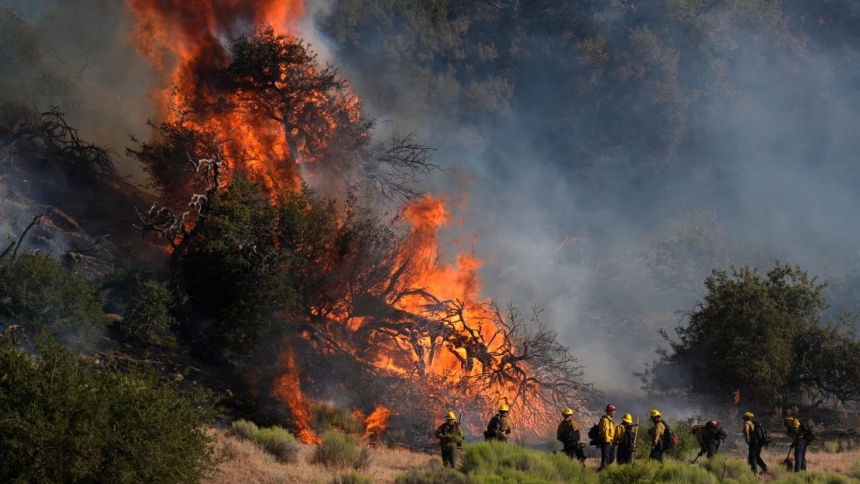 El arrasador incendio, conocido como el Post Fire, obligó la evacuación de a al menos 1.200 personas en Los Ángeles (EEUU)