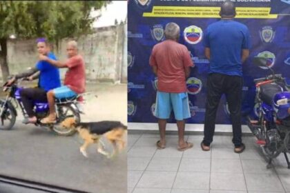 VIDEO: Dos detenidos por maltrato animal, amarraron un perro a una moto para que este los persiguiera