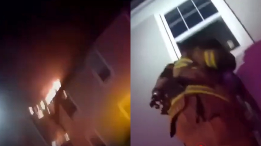 Un grupo de bomberos protagonizó el rescate milagroso de un niño, de dos años, quien se encontraba atrapado en un incendio que se registró dentro de un apartamento en Texas (EEUU).  