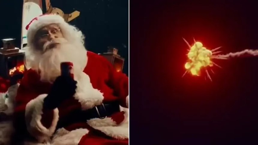 VIDEO: Rusia hace explotar a Santa Claus en su trineo en polémica porpaganda navideña