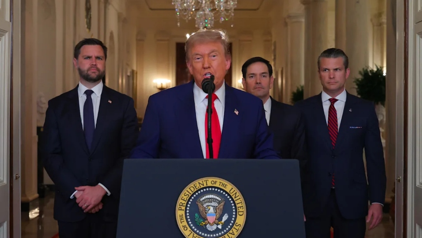 El presidente de EEUU, Donald Trump, aseguró este lunes, 23 de junio, que el reciente ataque iraní contra la base aérea de Al Udeid, en Catar, no dejó víctimas ni entre las tropas estadounidenses ni entre la población catarí.  
