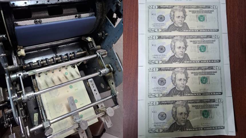 Allanan en Colombia lugar dedicado a falsificar dólares, incautaron más de un millón en billetes falsos