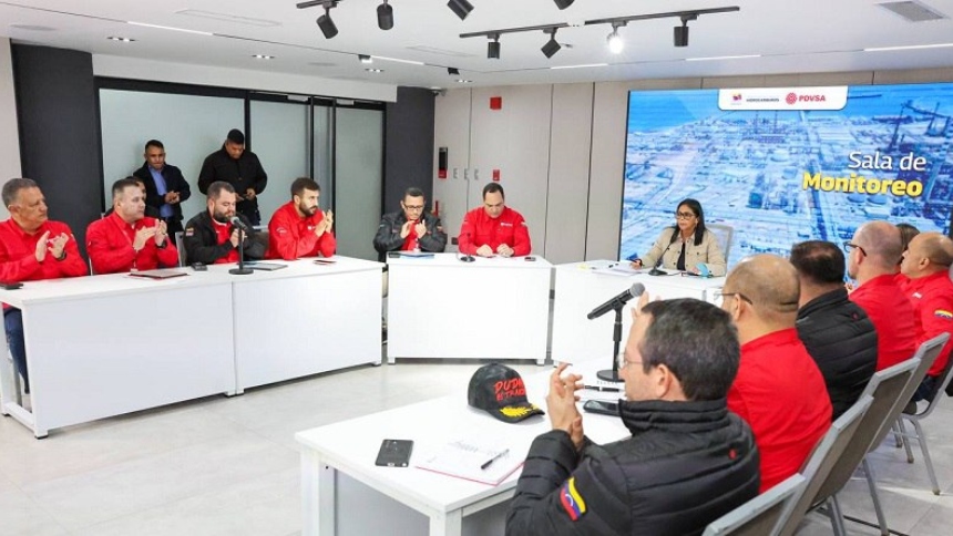 Delcy Rodríguez pidió a los trabajadores petroleros "firmeza y disposición en defensa de la paz"