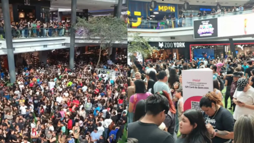 EN VIDEO: Los momentos de pánico que se vivieron en un CC de Chile durante el lanzamiento de dinero realizado por un influencer